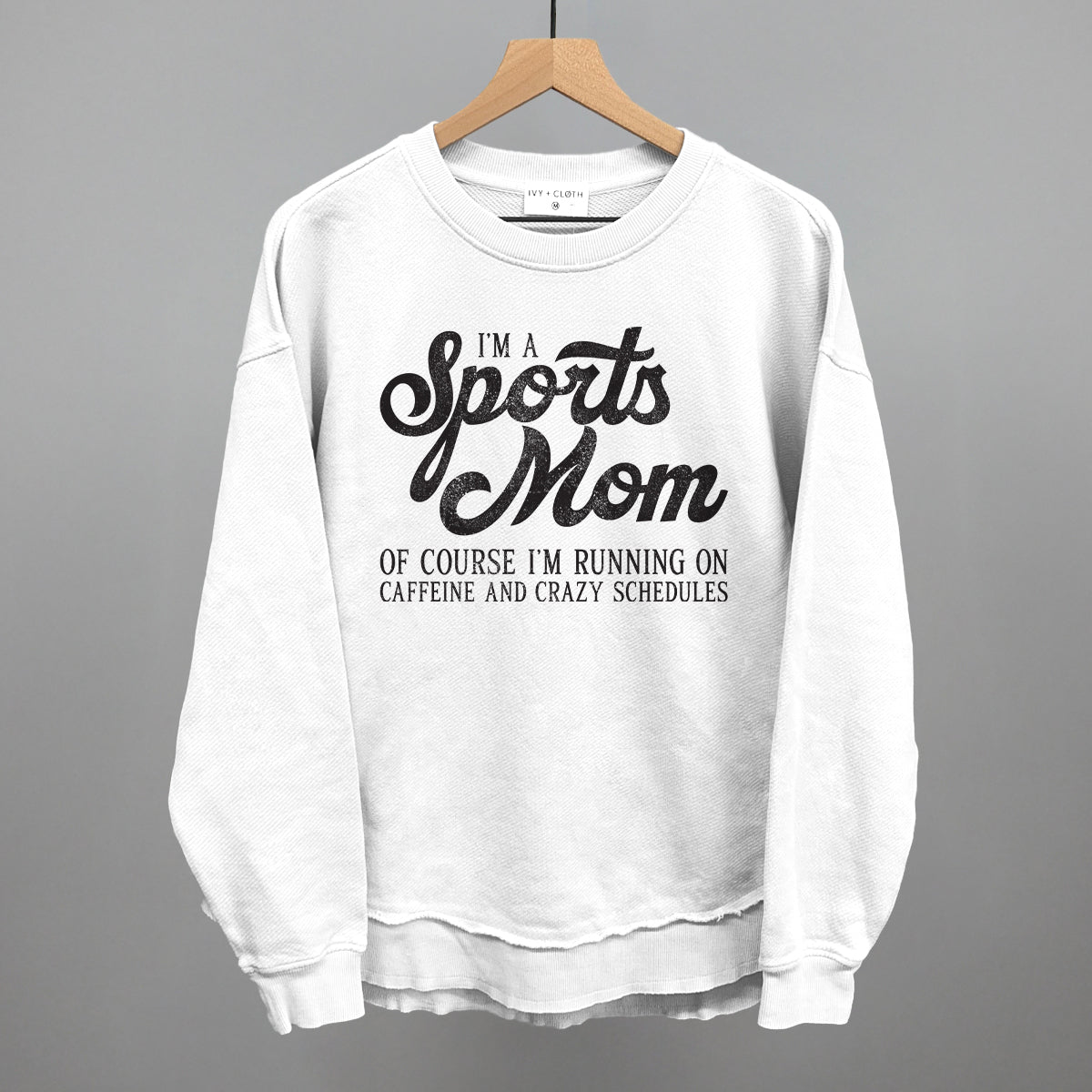 I'm A Sports Mom graphic top in White