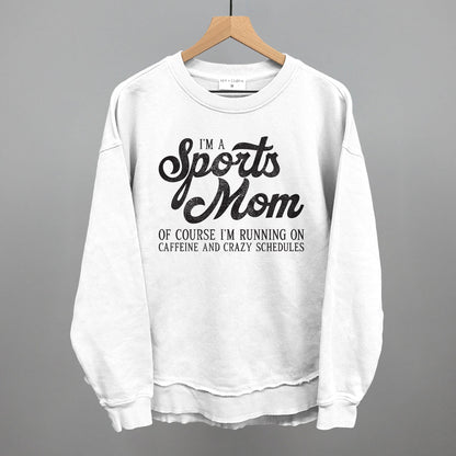 I'm A Sports Mom graphic top in White