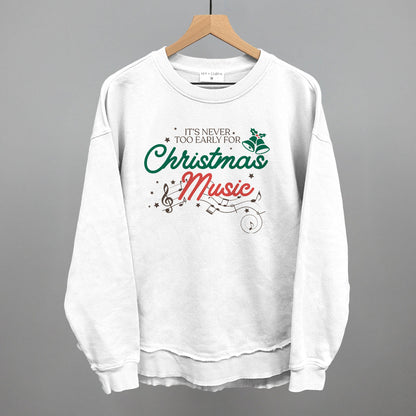 It's Never Too Early For Christmas Music Doodle Funny Oversized Terry Poncho in White – Ivy + Cloth