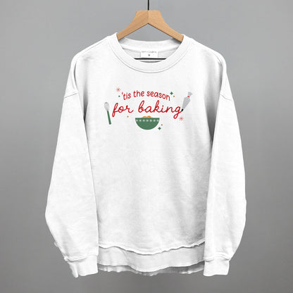 'Tis The Season For Baking Doodles Funny Oversized Terry Poncho in White – Ivy + Cloth