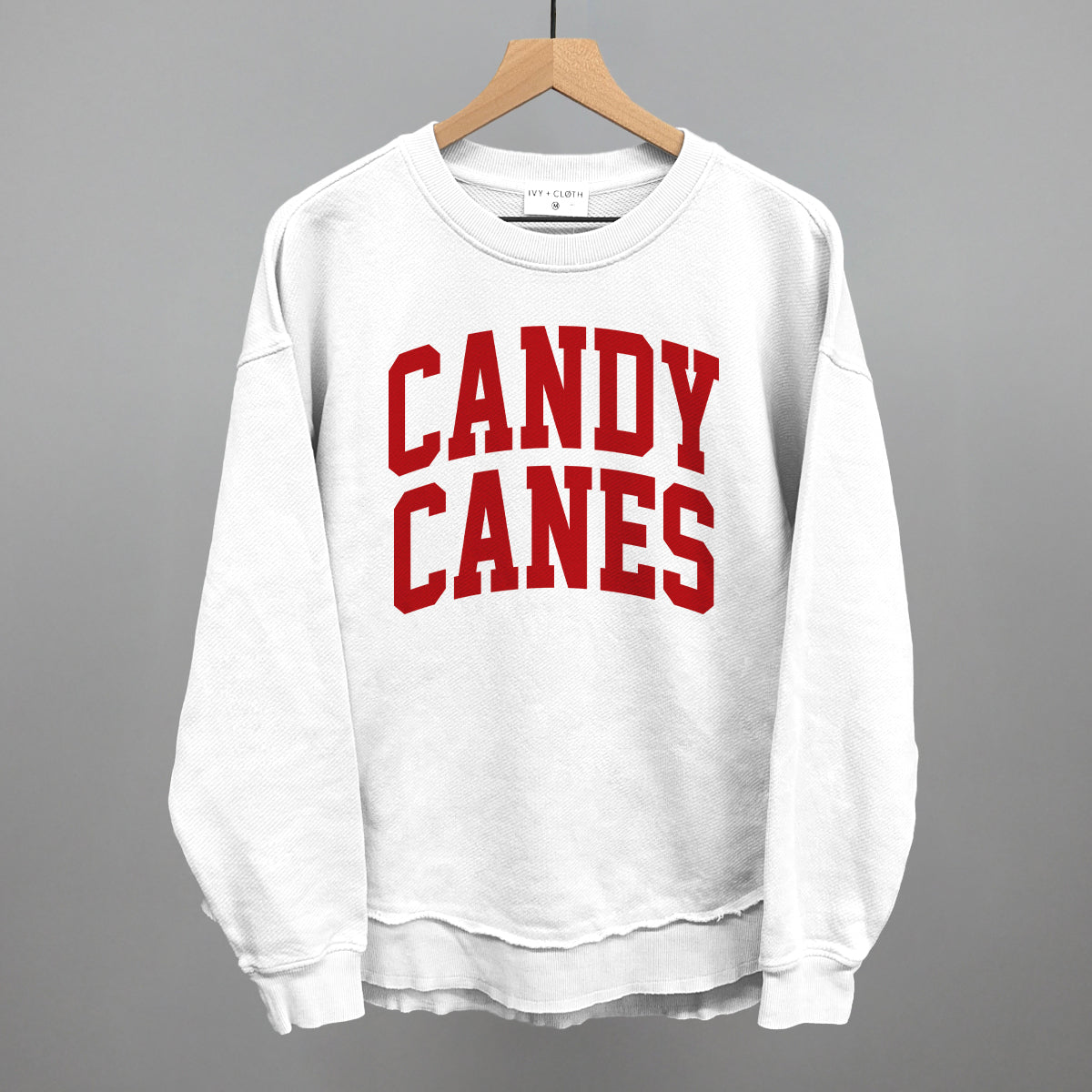 Candy Canes Arch Funny Oversized Terry Poncho in White – Ivy + Cloth