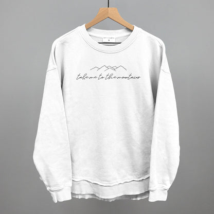 Take Me To The Mountains Funny Oversized Terry Poncho in White – Ivy + Cloth