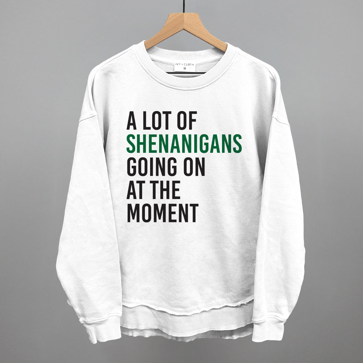 A Lot Of Shenanigans Going On At The Moment Funny Oversized Terry Poncho in White – Ivy + Cloth