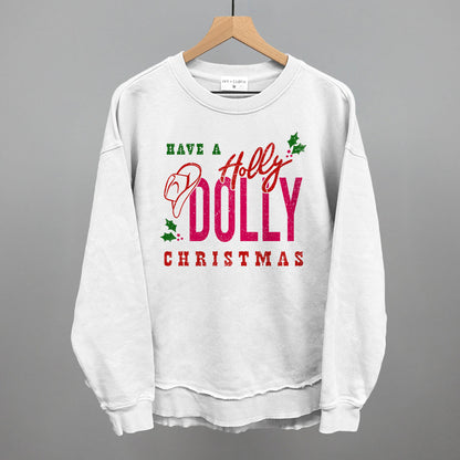 Holly Dolly Christmas Funny Oversized Terry Poncho in White – Ivy + Cloth