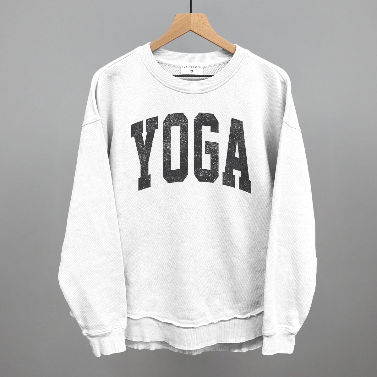 Yoga Arch Funny Oversized Terry Poncho in White – Ivy + Cloth