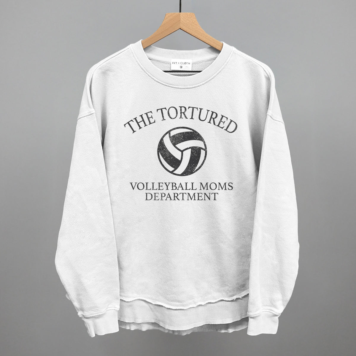 The Tortured Volleyball Moms Department Funny Oversized Terry Poncho in White – Ivy + Cloth