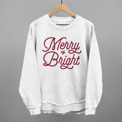 Merry And Bright (Monoline Script) Funny Oversized Terry Poncho in White – Ivy + Cloth