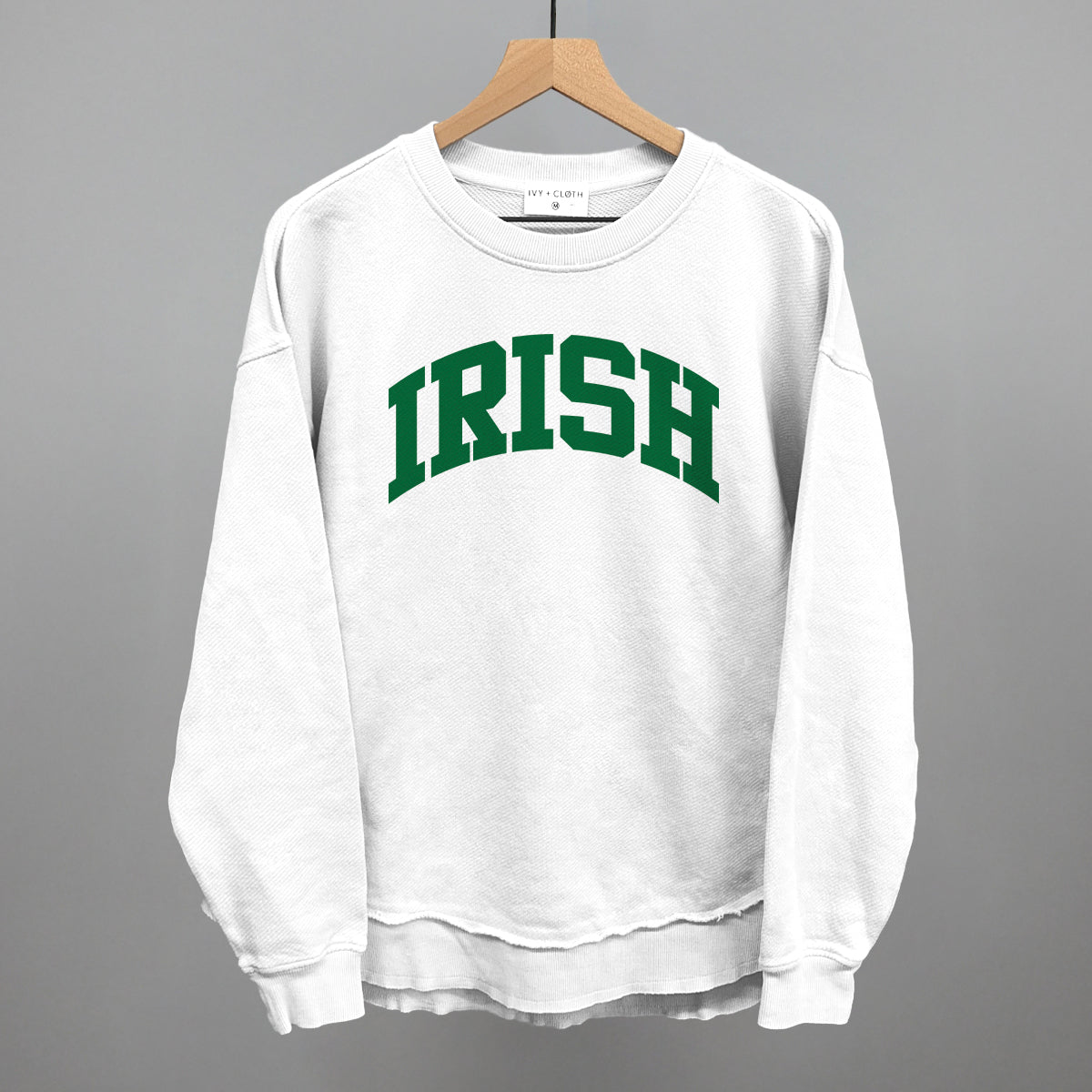 Irish Collegiate Funny Oversized Terry Poncho in White – Ivy + Cloth
