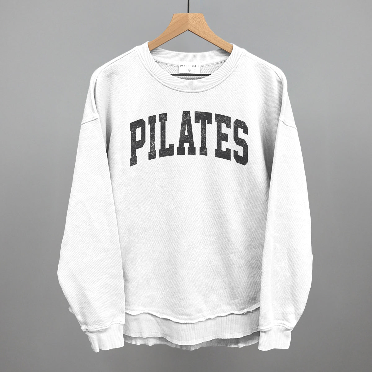 Pilates Arch Funny Oversized Terry Poncho in White – Ivy + Cloth