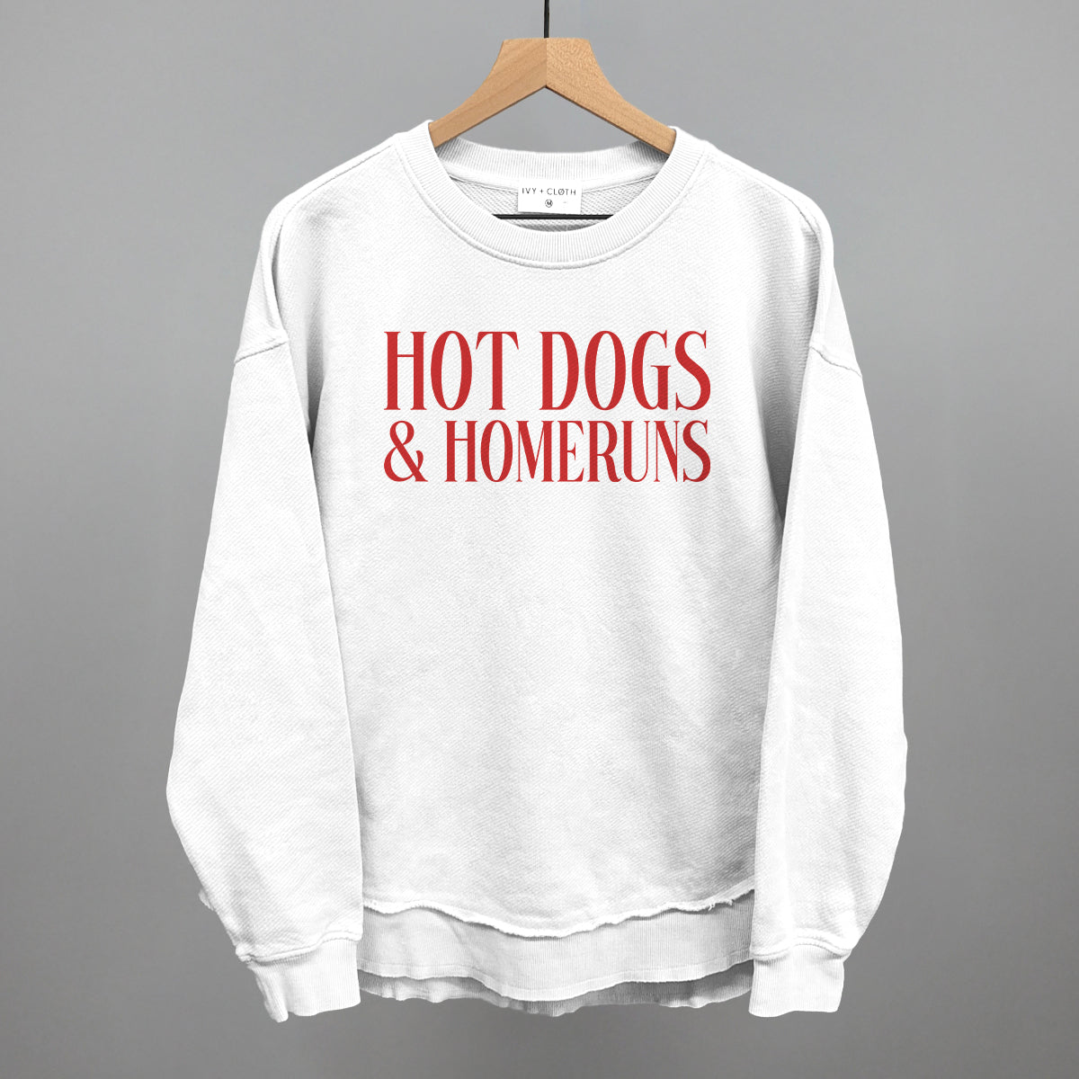 Hot Dogs & Homeruns Baseball graphic top in White