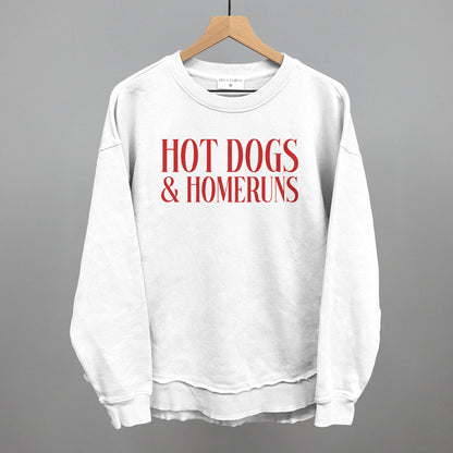 Hot Dogs & Homeruns Baseball graphic top in White