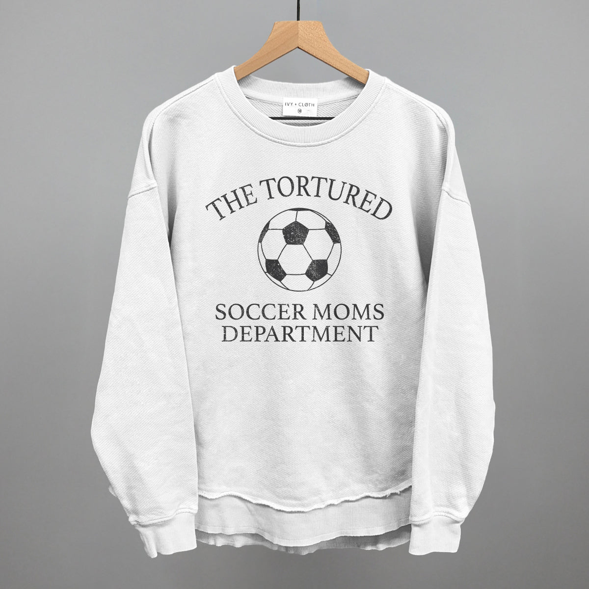The Tortured Soccer Moms Department Funny Oversized Terry Poncho in White – Ivy + Cloth