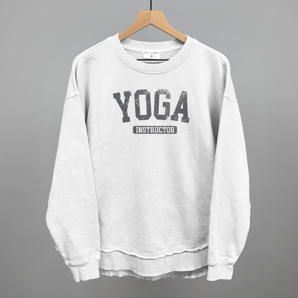 Yoga Instructor Funny Oversized Terry Poncho in White – Ivy + Cloth