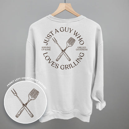 Just A Guy Who Loves Grilling graphic top in White