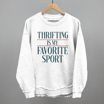 Thrifting Is My Favorite Sport graphic top in White