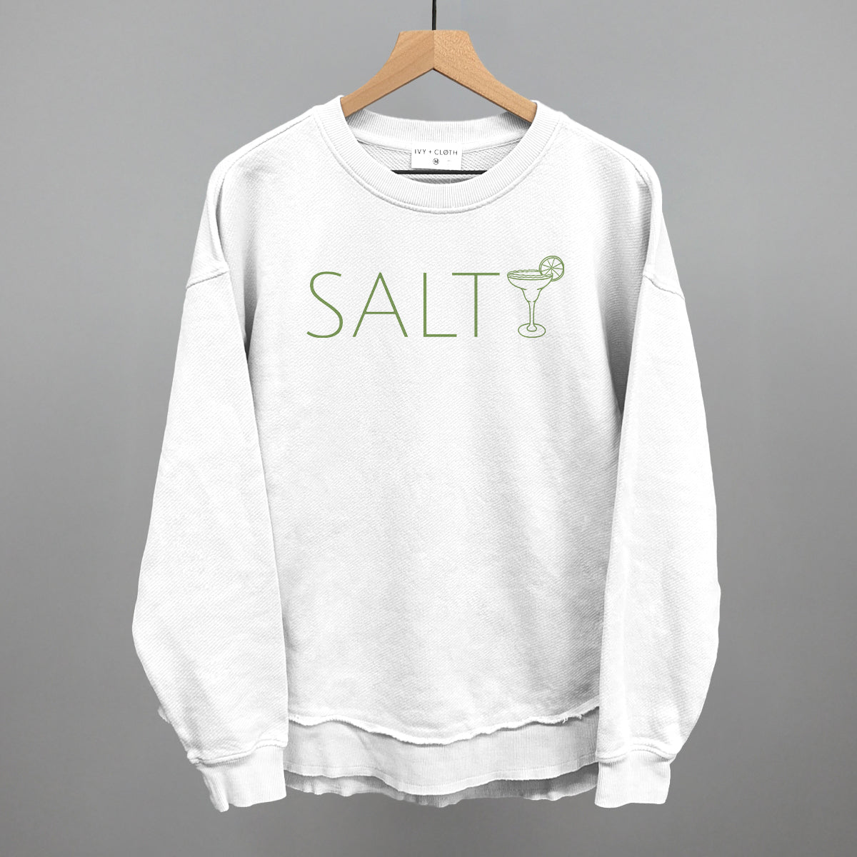 Salty Margarita Doodle Funny Oversized Terry Poncho in White – Ivy + Cloth