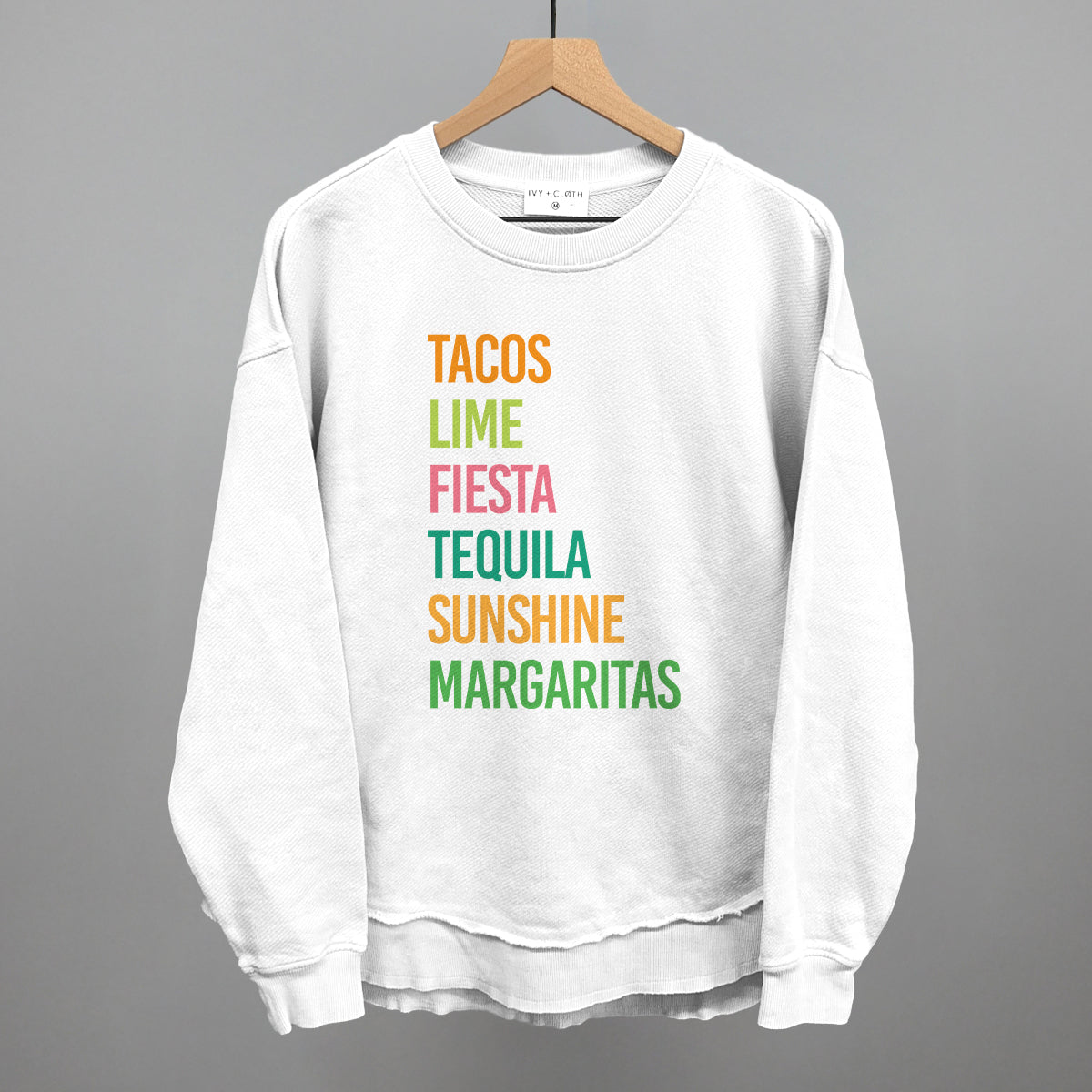 Tacos, Lime, Fiesta, Etc. Funny Oversized Terry Poncho in White – Ivy + Cloth