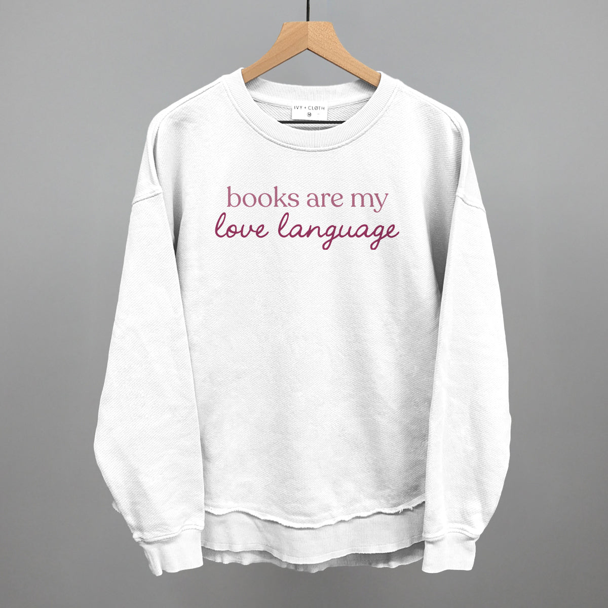 Books Are My Love Language graphic top in White