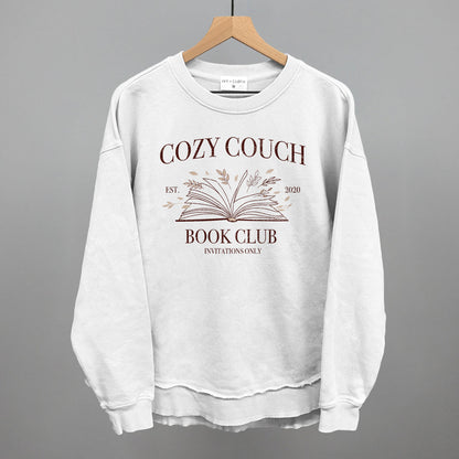 Cozy Couch Book Club Funny Oversized Terry Poncho in White – Ivy + Cloth
