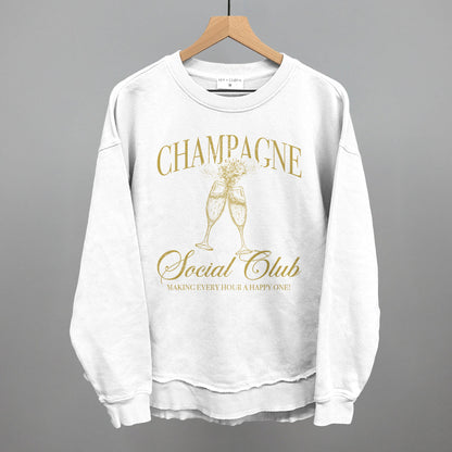 Champagne Social Club Funny Oversized Terry Poncho in White – Ivy + Cloth