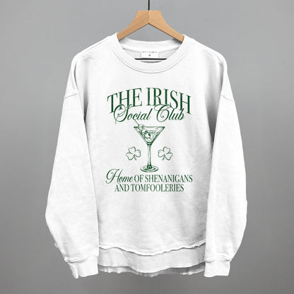 The Irish Social Club St. Patrick's Day graphic top in White