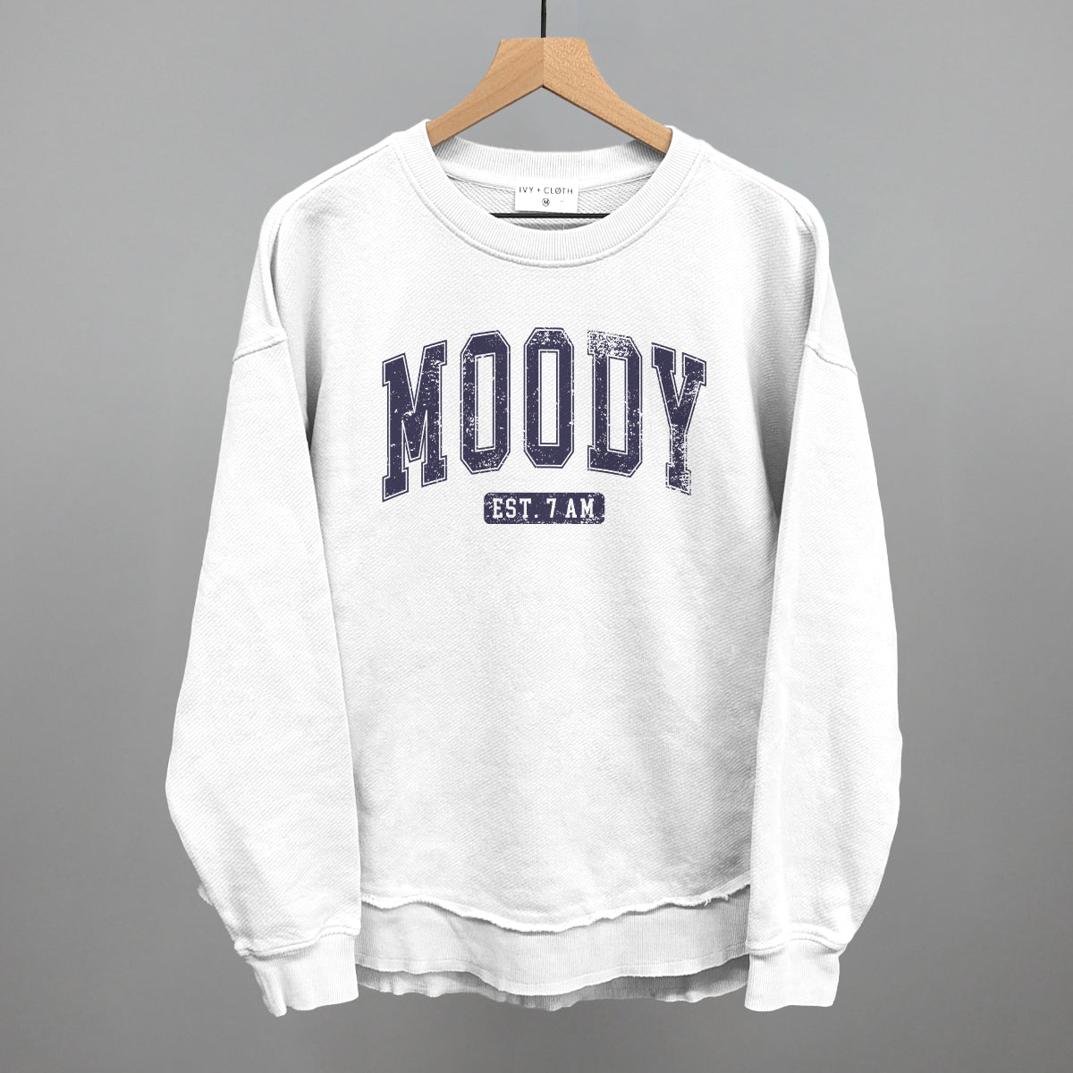 Moody Est. 7 AM graphic top in White