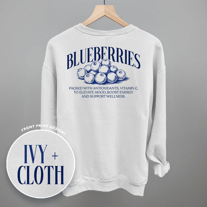 Blueberry Wellness (Back Print) Funny Shirt & Sweatshirt in White – Ivy + Cloth