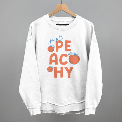 Just Peachy Summer graphic top in White