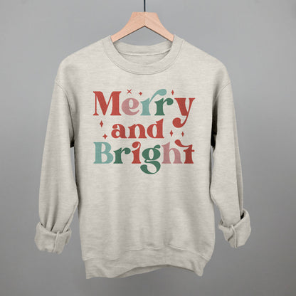 Merry and Bright Colorful Funny Sweatshirt in Oatmeal – Ivy + Cloth