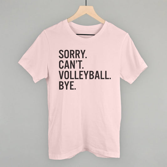 Sorry Can't Volleyball Bye Funny T-Shirt in Soft Pink – Ivy + Cloth