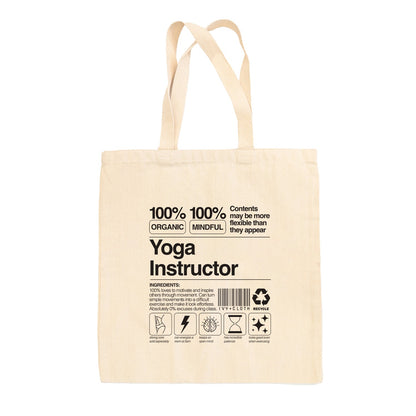 Yoga Instructor Funny Tote Bag in Natural – Ivy + Cloth