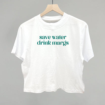 Save Water Drink Margs Funny Boxy T-Shirt in White – Ivy + Cloth