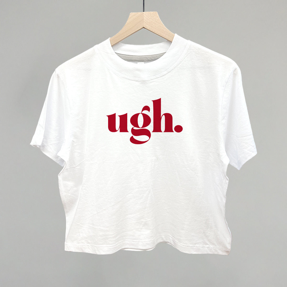 Ugh Funny Boxy T-Shirt in White – Ivy + Cloth