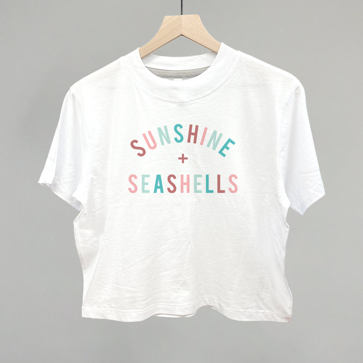 Sunshine + Seashells Funny Boxy T-Shirt in White – Ivy + Cloth