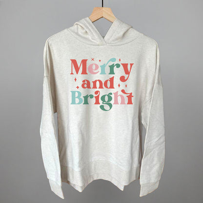 Merry and Bright Colorful Funny Terry Hoodie in Heather Almond – Ivy + Cloth