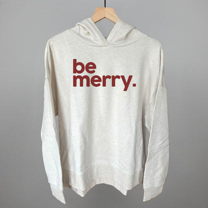 Be Merry Funny Terry Hoodie in Heather Almond – Ivy + Cloth