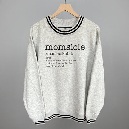 Momsicle Funny Oversized Varsity Crewneck Sweatshirt in Heather Grey – Ivy + Cloth