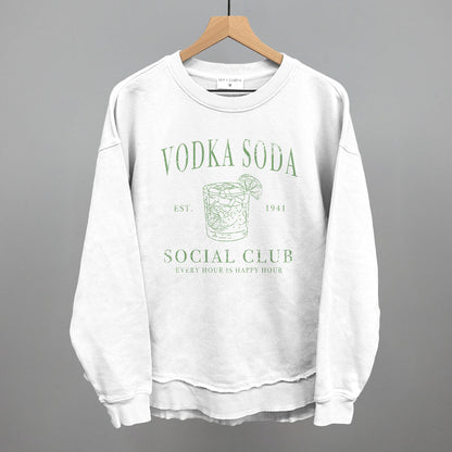 Vodka Soda Social Club Funny Oversized Terry Poncho in White – Ivy + Cloth