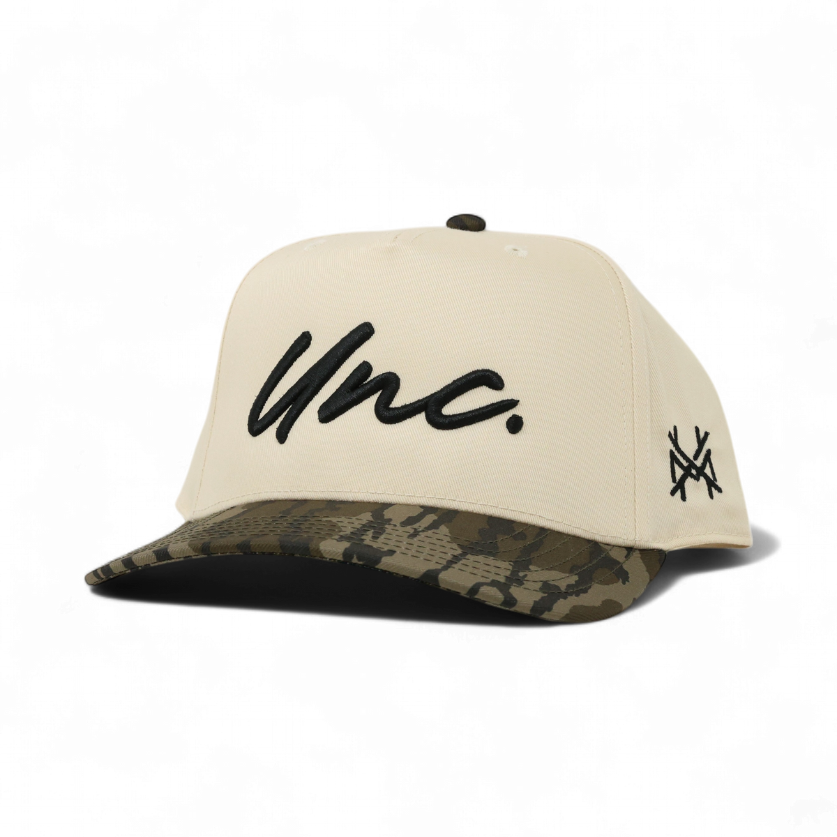 Unc Funny Embroidered Snapback Hat in Retro Mossy Oak Bottomland/Natural – Ivy + Cloth