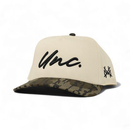 Unc Funny Embroidered Snapback Hat in Retro Mossy Oak Bottomland/Natural – Ivy + Cloth