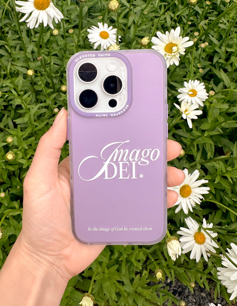 Elevated Faith Christian iPhone Case in Purple with Inspirational Design and Logo