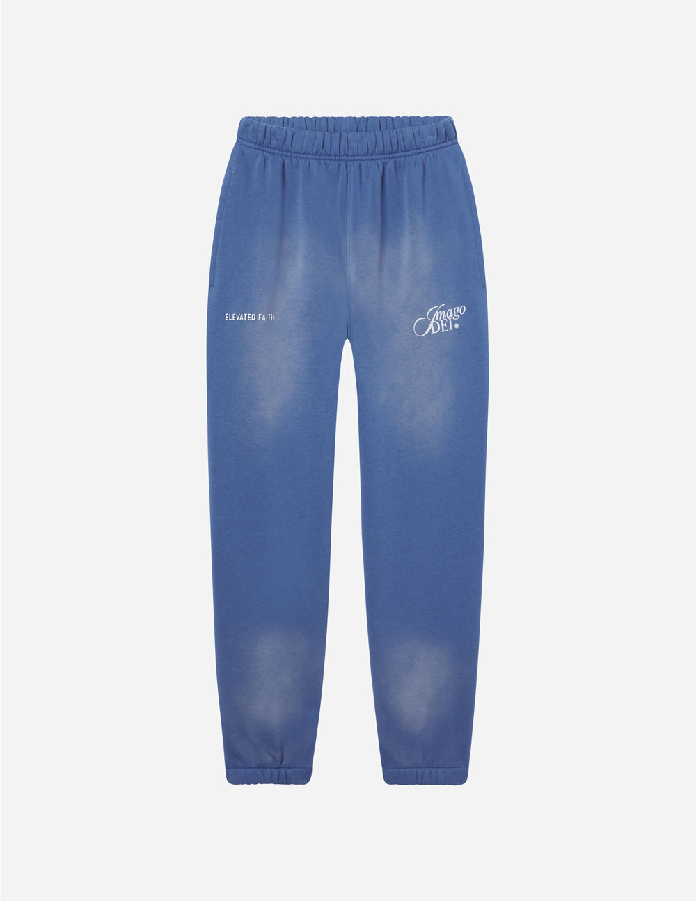 Elevated Faith Blue Sweatpants with Christian Apparel Print for Comfortable Everyday Wear