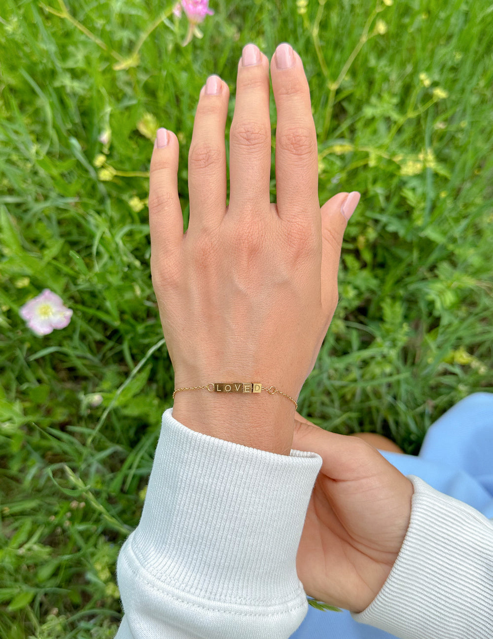 Elevated Faith Christian Jewelry Bracelet featuring a delicate design with the word LOVE
