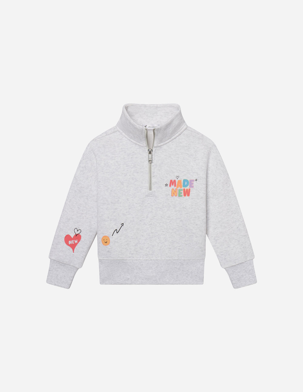 Elevated Faith Kids Jacket in Gray with Fun Graphics for Christian Kids Apparel