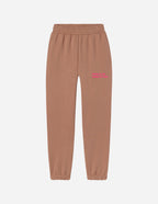 Elevated Faith Sweatpants in Light Brown with Inspirational Quote, Ideal for Christian Apparel