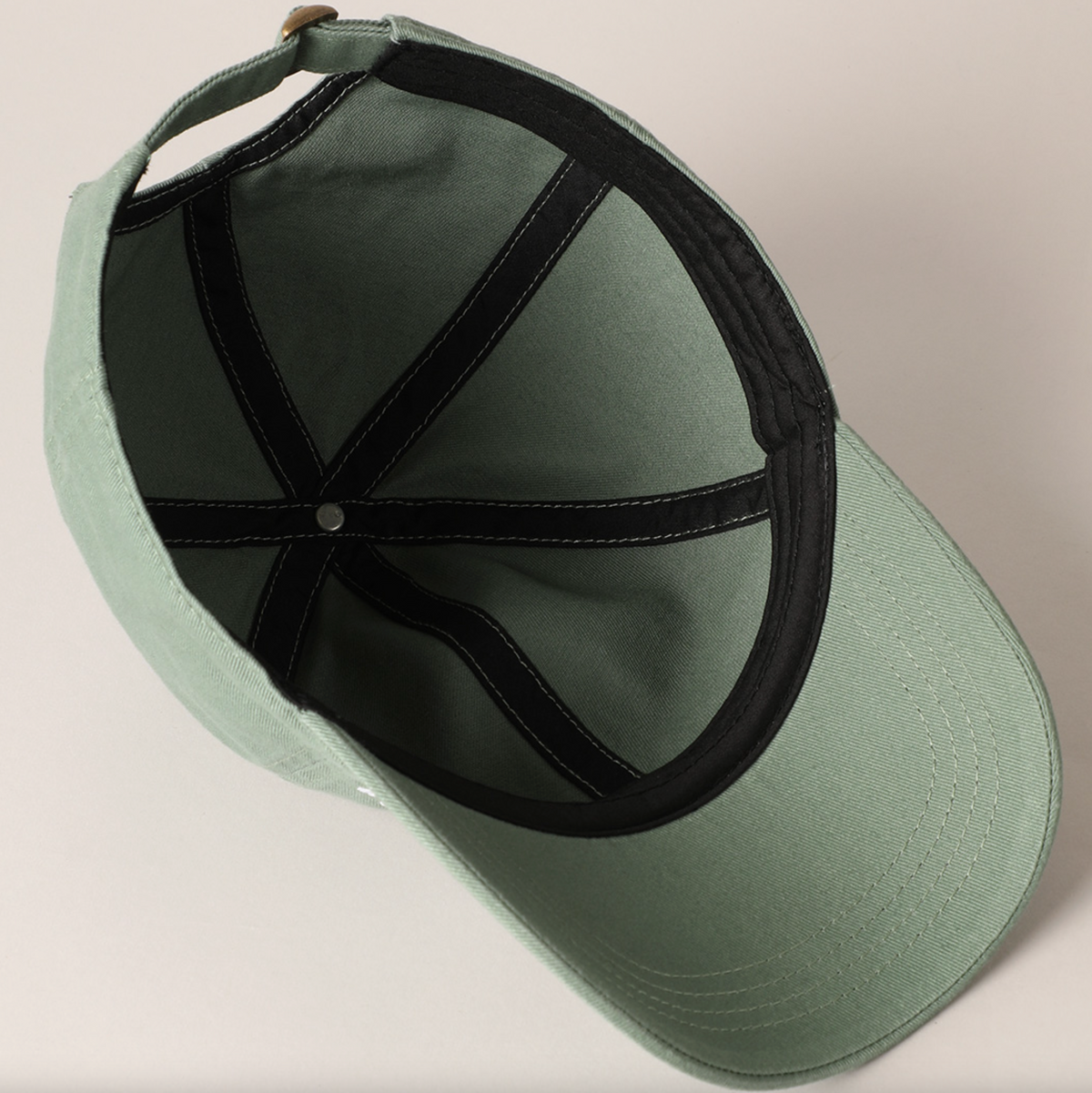 Mama Heart Embroidered Hat in Sage