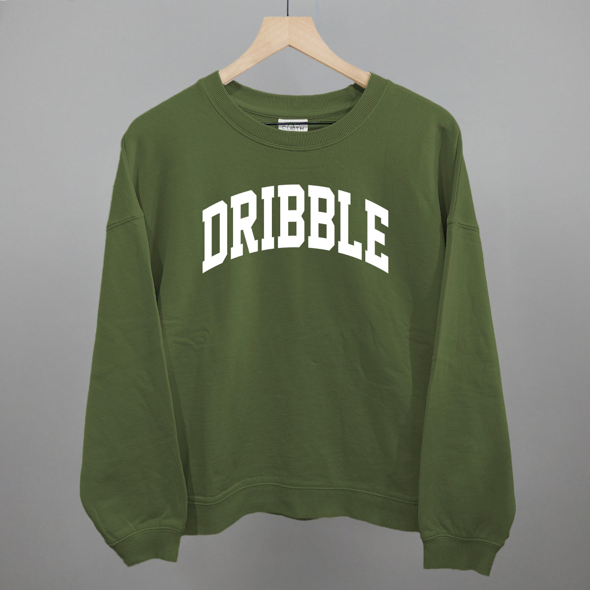 Dribble Arch Funny Oversized Boxy Crewneck Sweatshirt in Moss – Ivy + Cloth