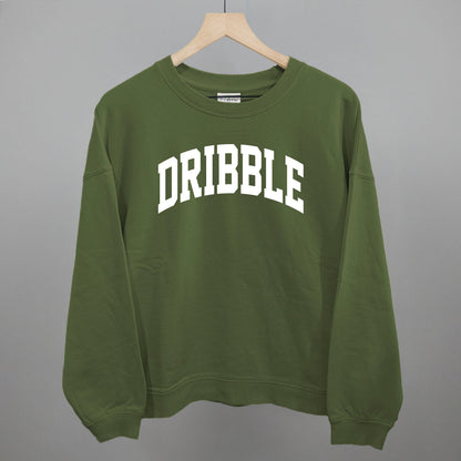 Dribble Arch Funny Oversized Boxy Crewneck Sweatshirt in Moss – Ivy + Cloth
