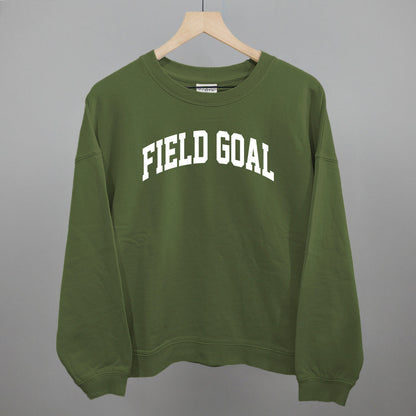 Field Goal Arch Funny Oversized Boxy Crewneck Sweatshirt in Moss – Ivy + Cloth