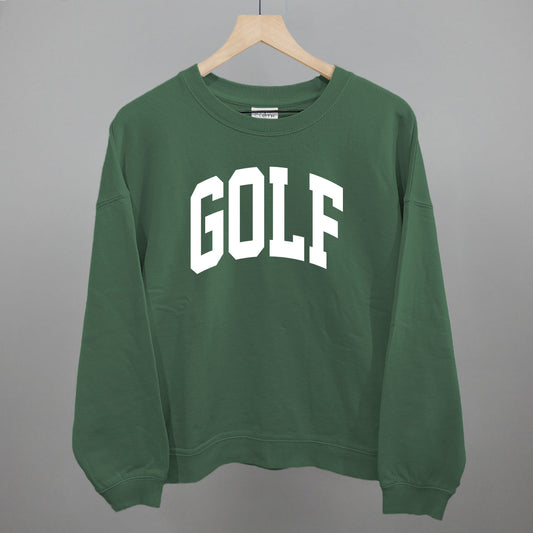 Golf Arch (White) Funny Oversized Boxy Crewneck Sweatshirt in Myrtle – Ivy + Cloth
